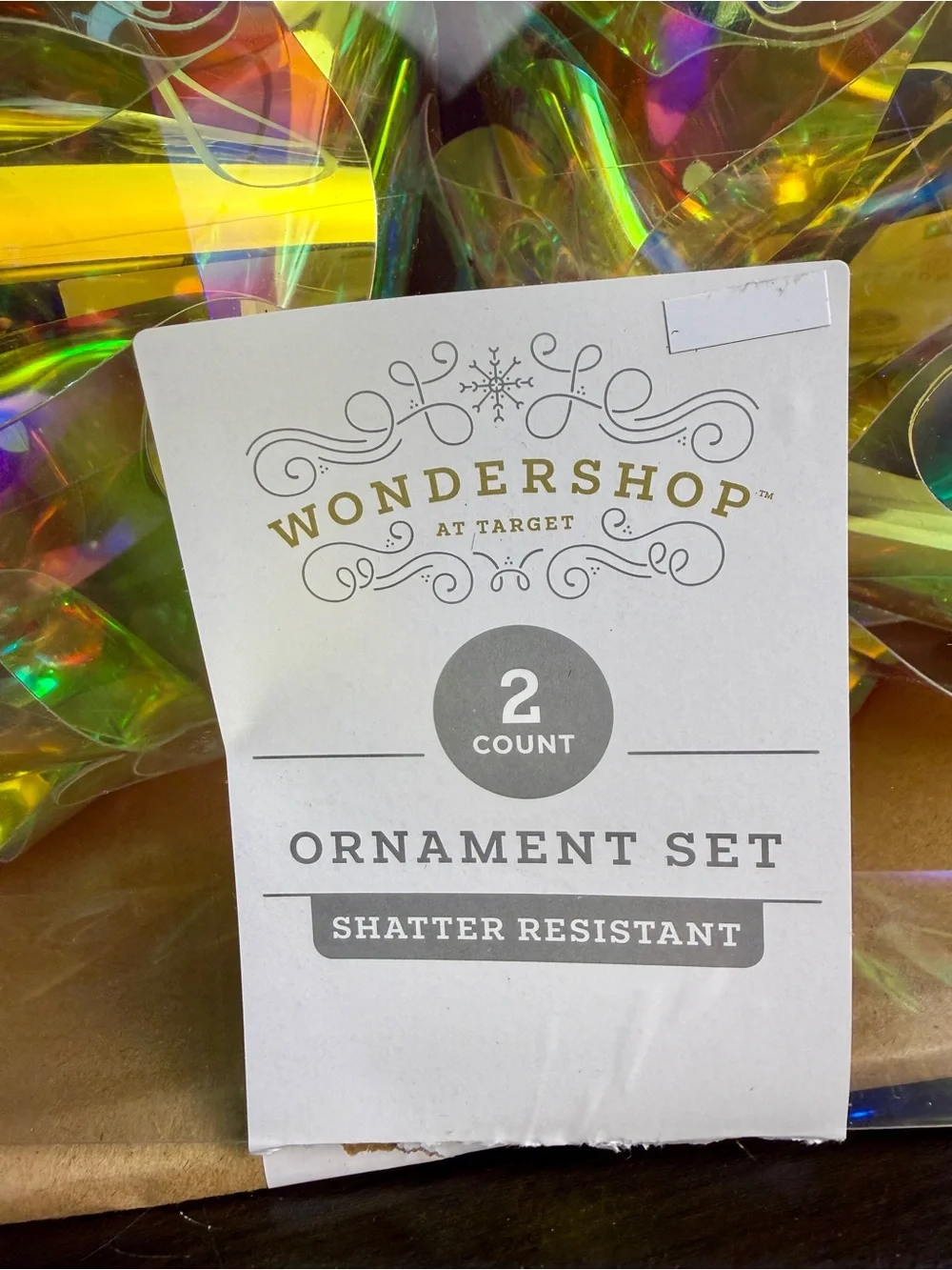 WonderShop Iridescent Shatter-Resistant Ornament Set - 2 Pack x-large
